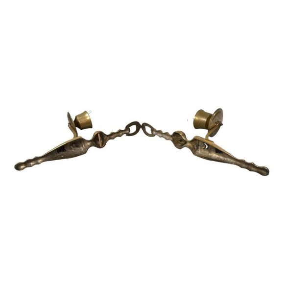 Lot of 2 Gatco Solid Brass Candle Holder Wall Sconce Mount Made In India 12” Boh - Picture 5 of 7